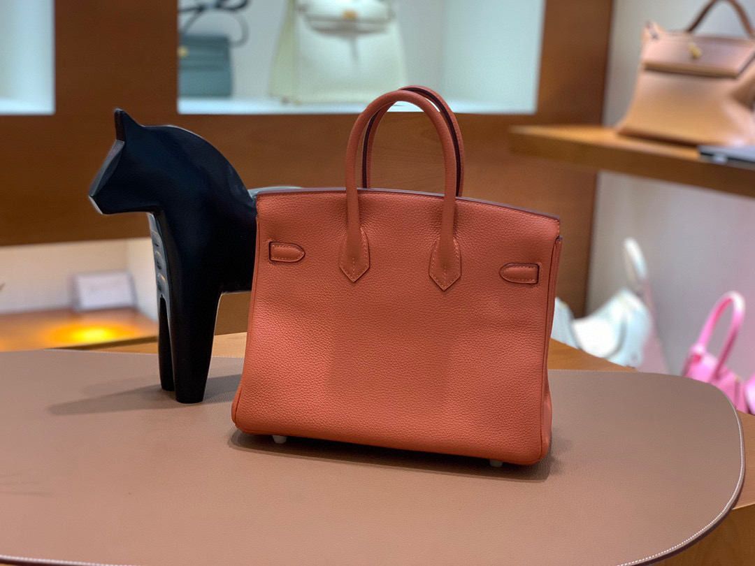 Hermes Birkin 铂金包 25CM Togo R1红土色 全手工