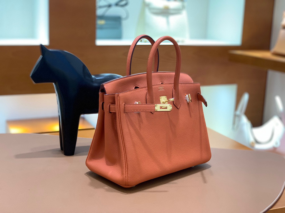 Hermes Birkin 铂金包 25CM Togo R1红土色 全手工