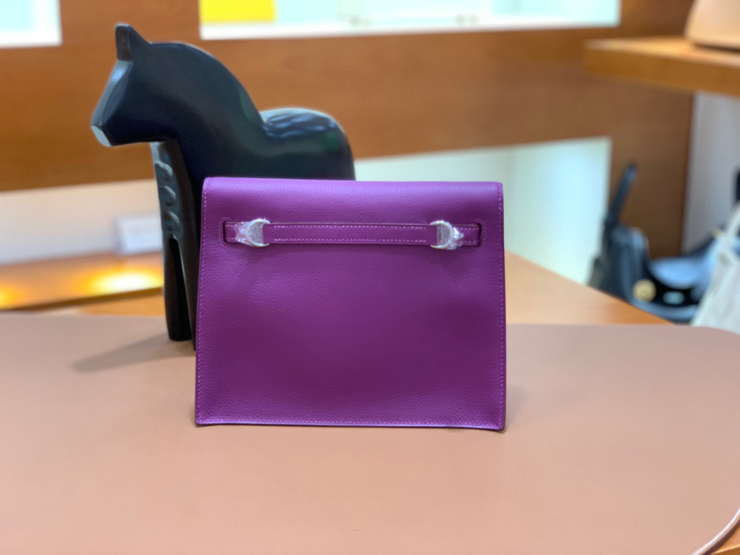 Hermes Kelly Danse 海葵紫 EverColor皮 银扣