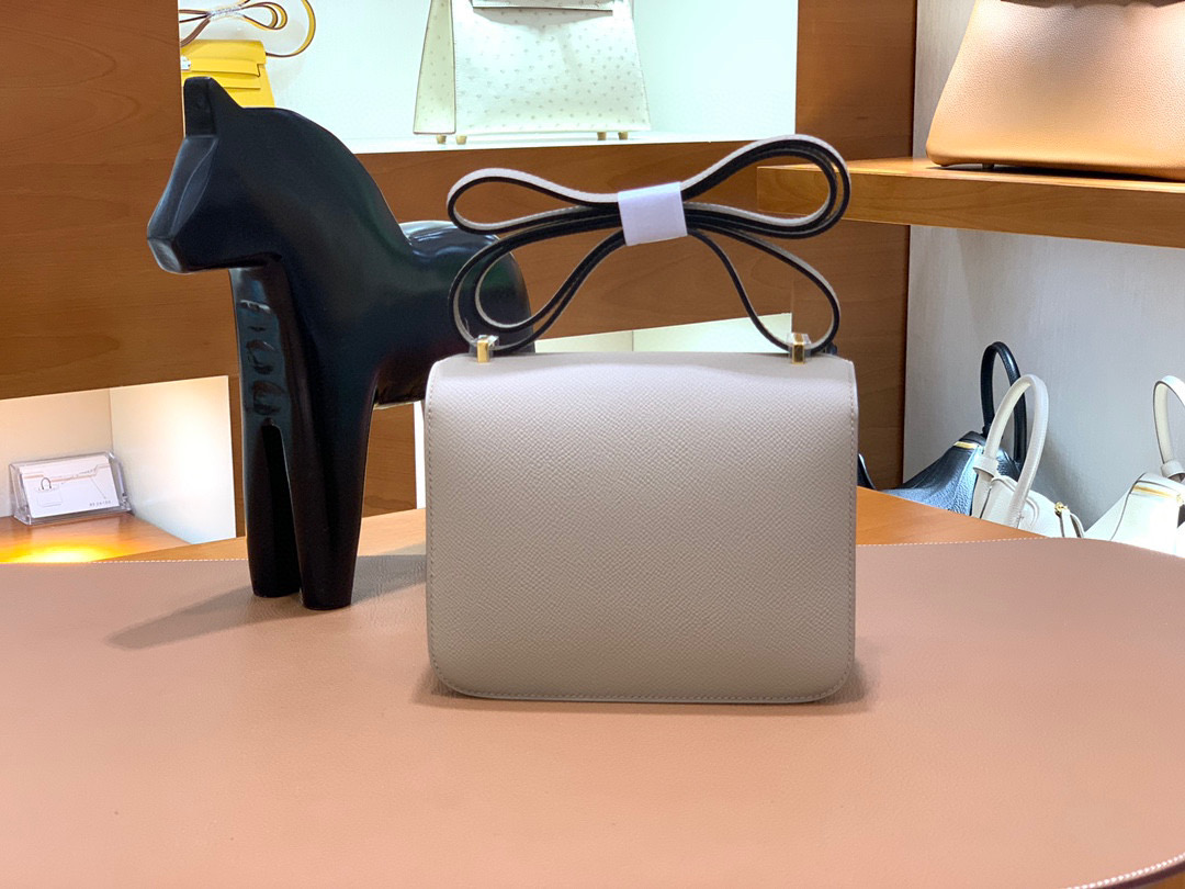 Hermes Constance 19CM 空姐包  Epsom 斑鸠灰 金扣 全手工定制