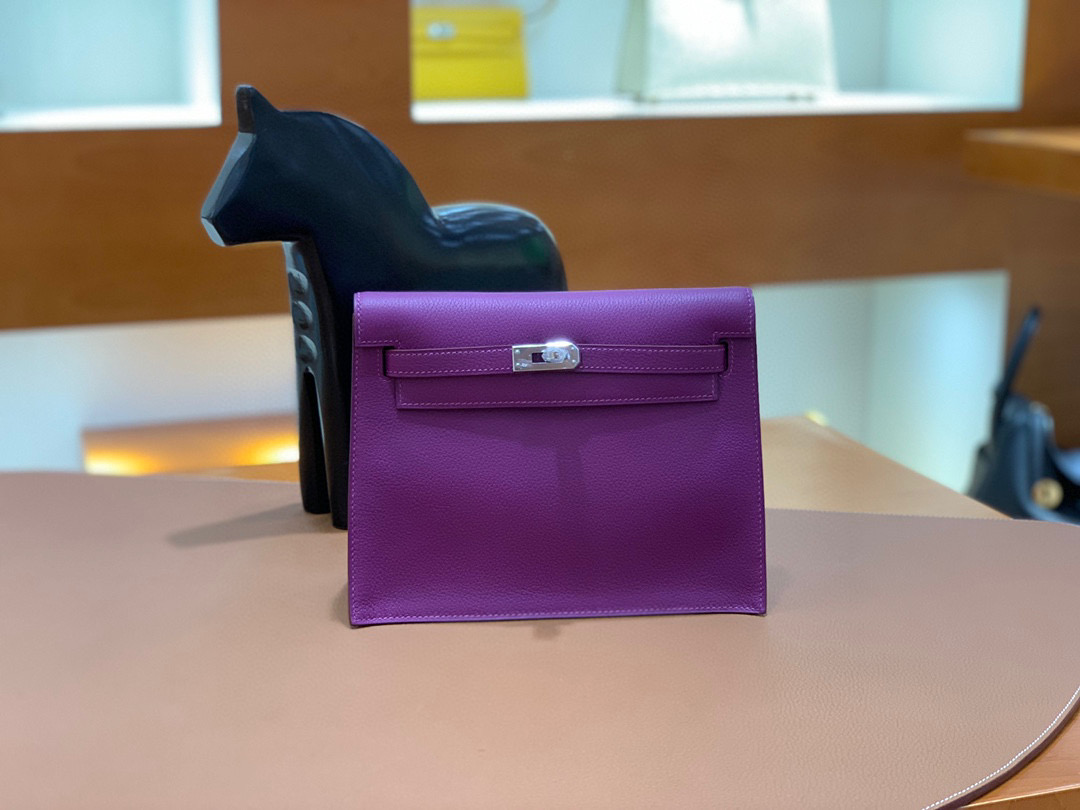 Hermes Kelly Danse 海葵紫 EverColor皮 银扣