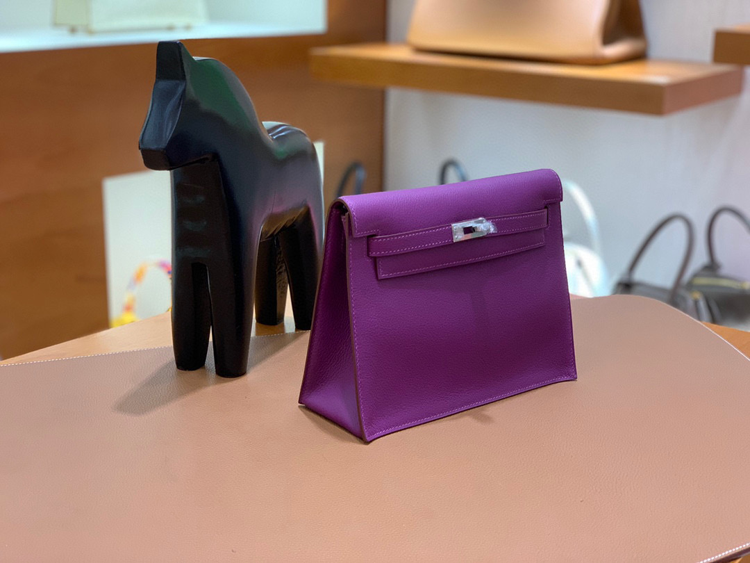 Hermes Kelly Danse 海葵紫 EverColor皮 银扣