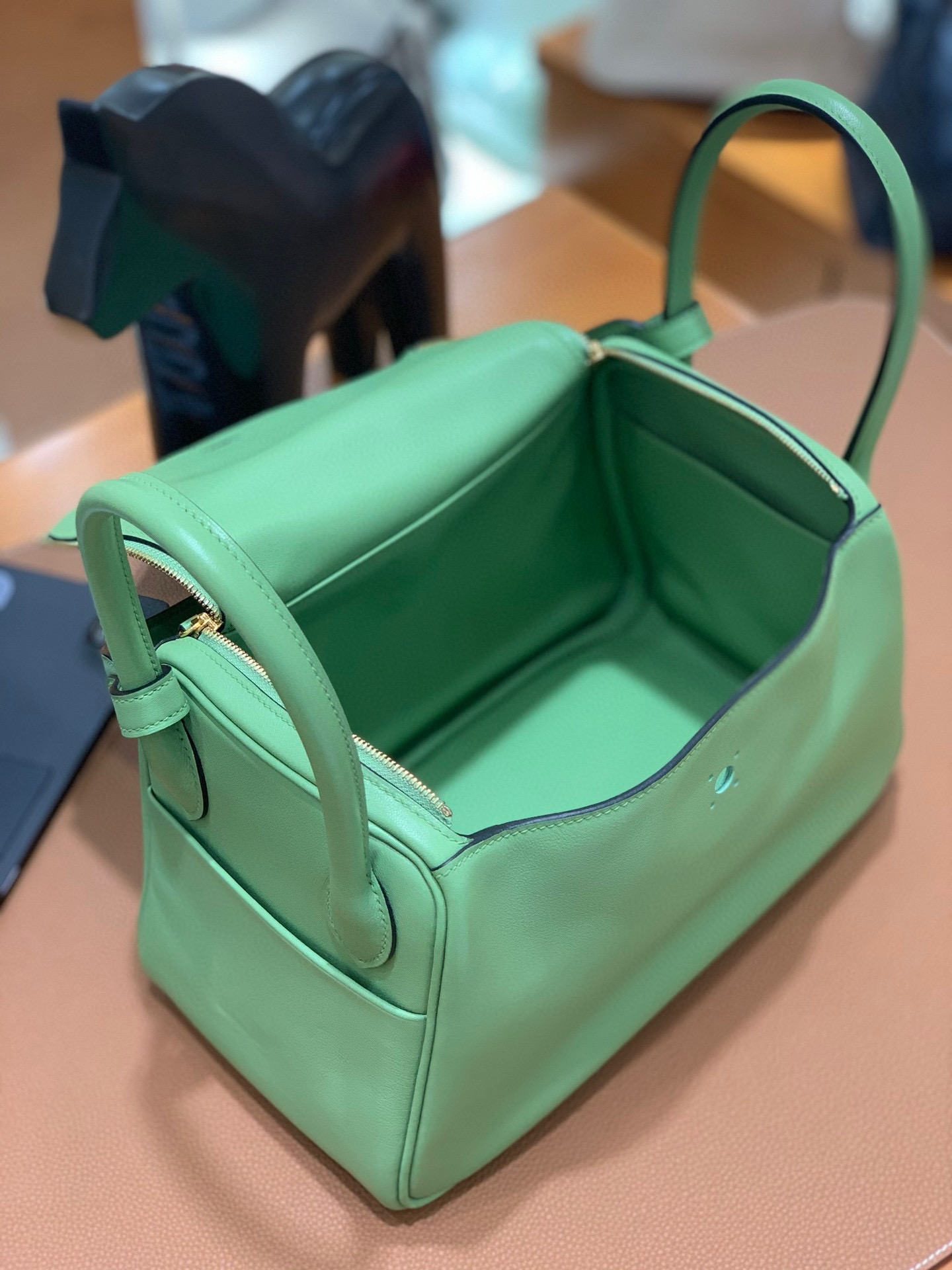 Hermes Lindy 琳迪包 26CM SWIFT皮 金扣 3i 牛油果绿 全手工定制