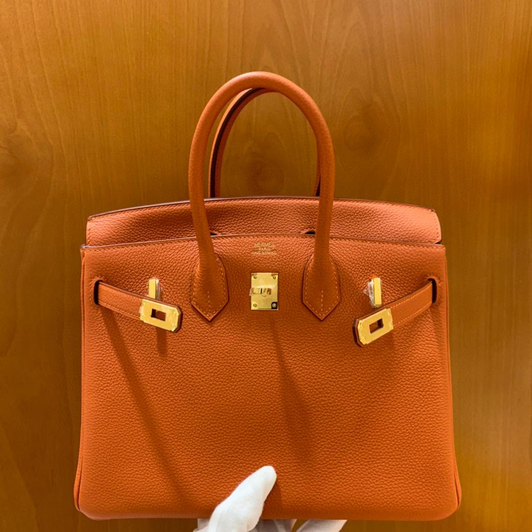 Hermes Birkin 铂金包 25CM Togo R1红土色 全手工