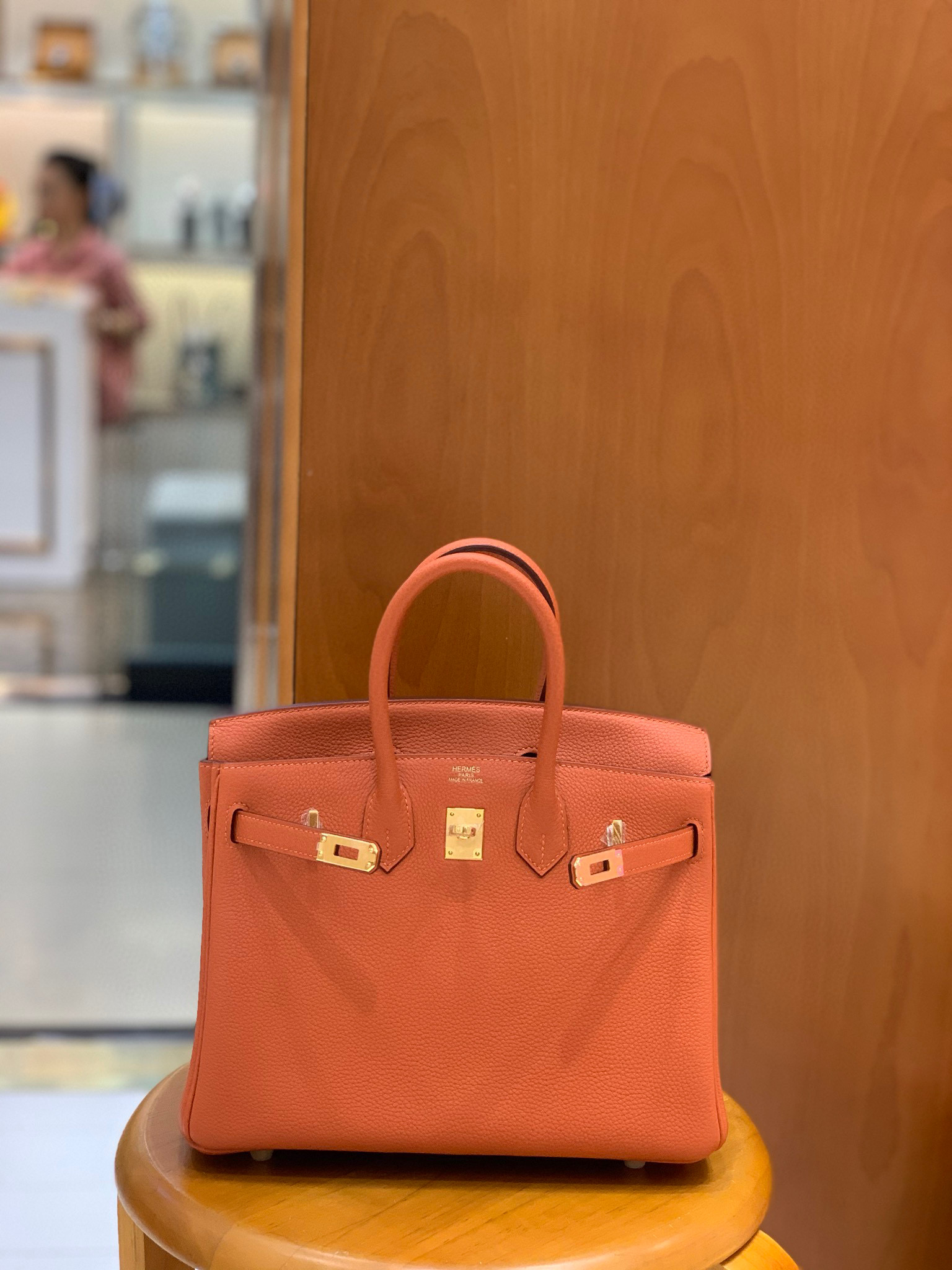 Hermes Birkin 铂金包 25CM Togo R1红土色 全手工