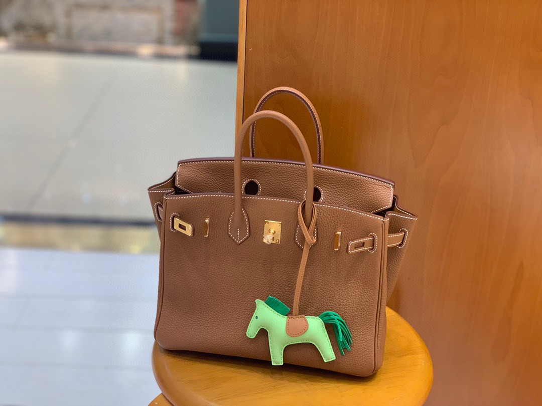爱马仕 Hermes 铂金包 Birkin 25CM Togo皮 全手工 金棕色 金扣