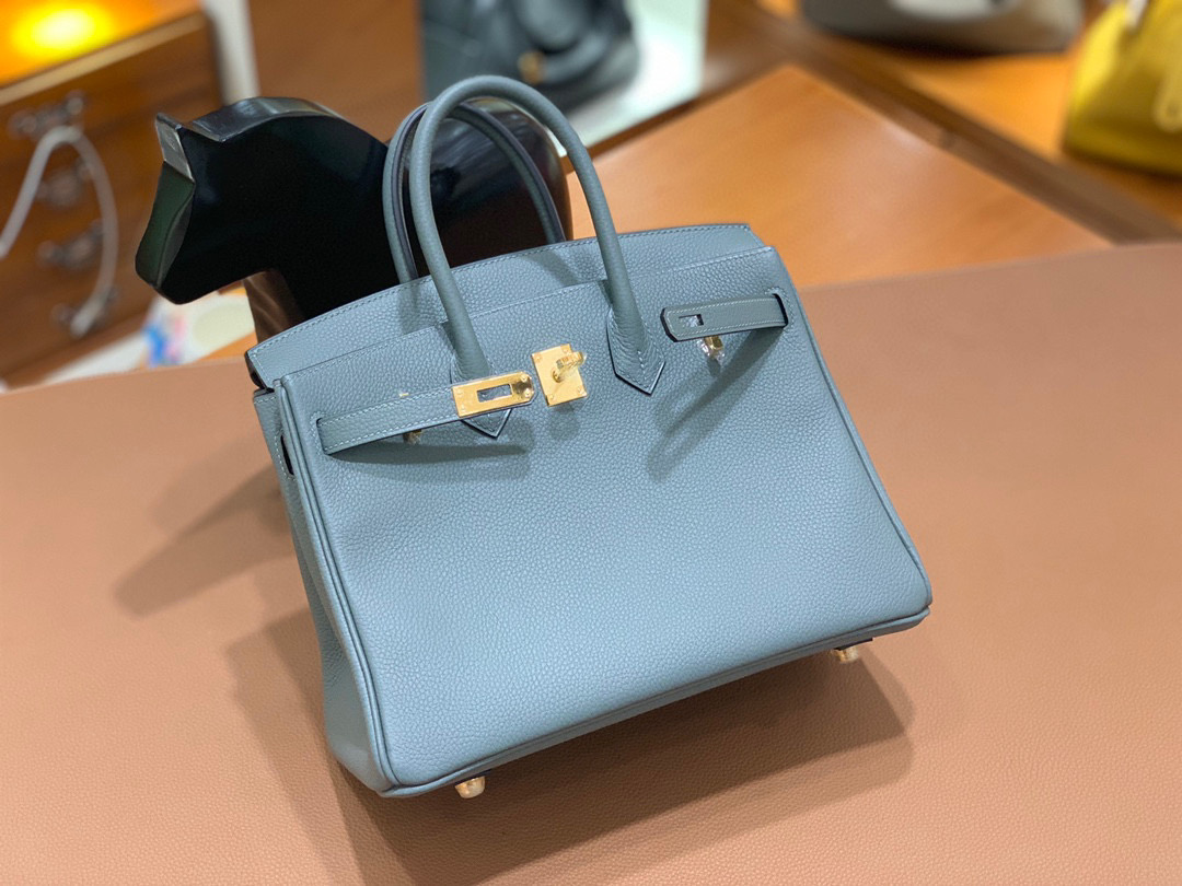Hermès（爱马仕）Birkin  铂金包 Togo 杏仁绿 金扣 25CM 全手工