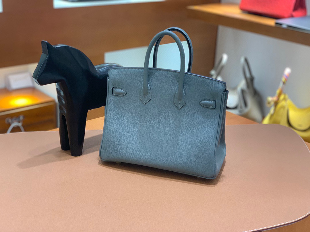 Hermès（爱马仕）Birkin  铂金包 Togo 杏仁绿 金扣 25CM 全手工