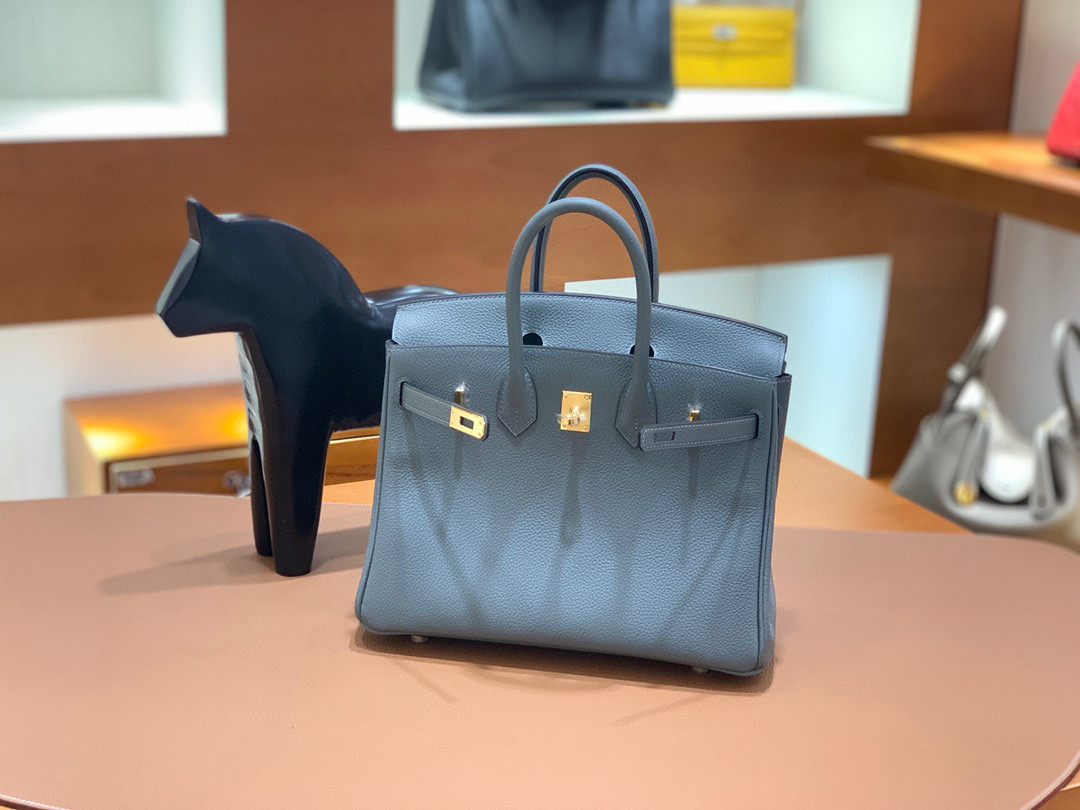 Hermès（爱马仕）Birkin  铂金包 Togo 杏仁绿 金扣 25CM 全手工