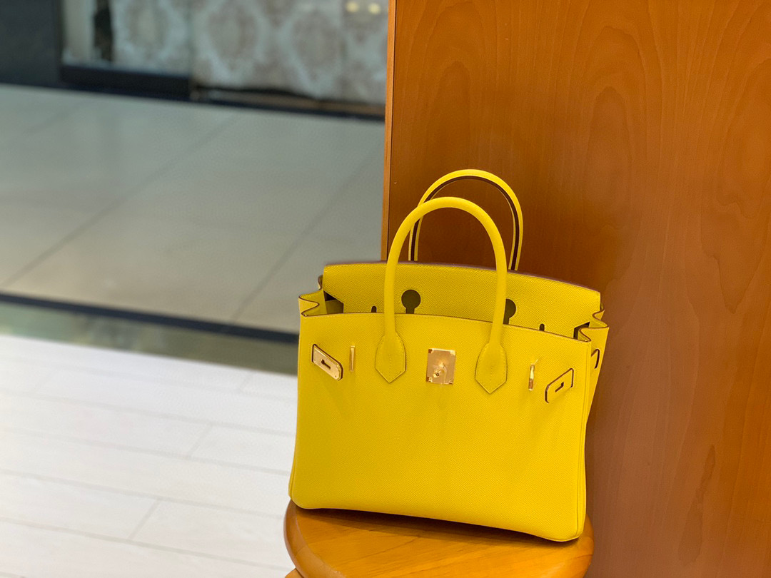 爱马仕 Hermes 铂金包 Birkin 30CM 全手工  那不勒斯黄 金扣
