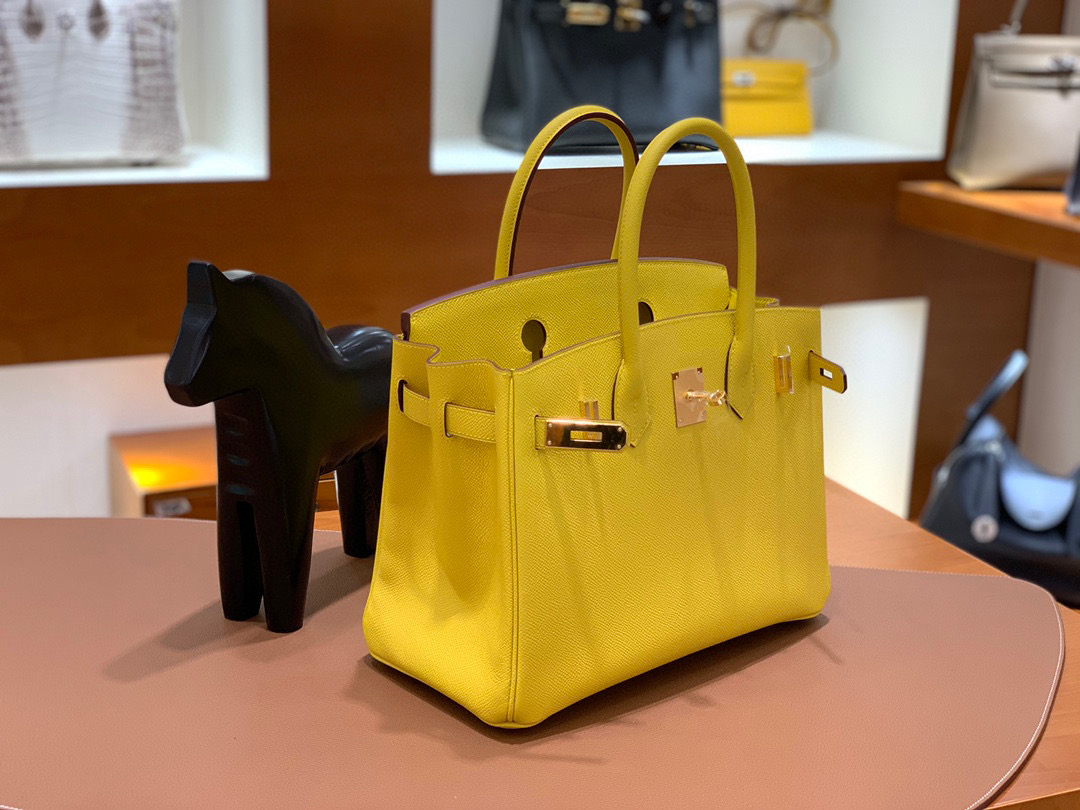 爱马仕 Hermes 铂金包 Birkin 30CM 全手工  那不勒斯黄 金扣