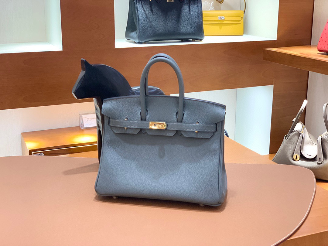 Hermès（爱马仕）Birkin  铂金包 Togo 杏仁绿 金扣 25CM 全手工