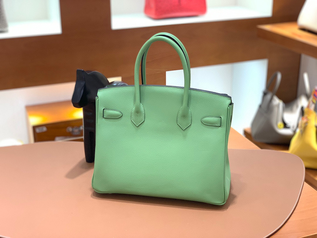爱马仕 Hermes 铂金包 Birkin 30CM 全手工 牛油果绿 金扣
