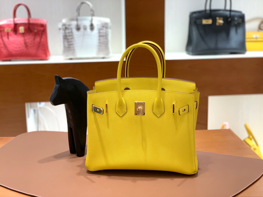 爱马仕 Hermes 铂金包 Birkin 30CM 全手工  那不勒斯黄 金扣