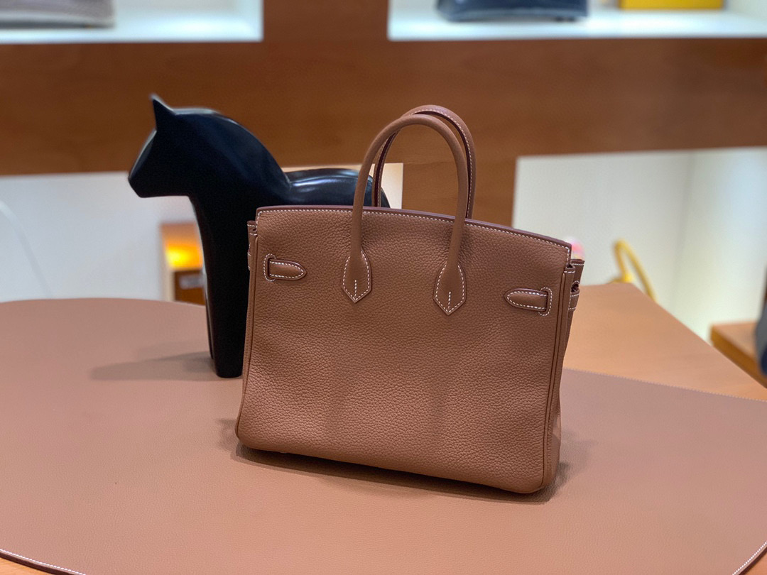 爱马仕 Hermes 铂金包 Birkin 25CM Togo皮 全手工 金棕色 金扣