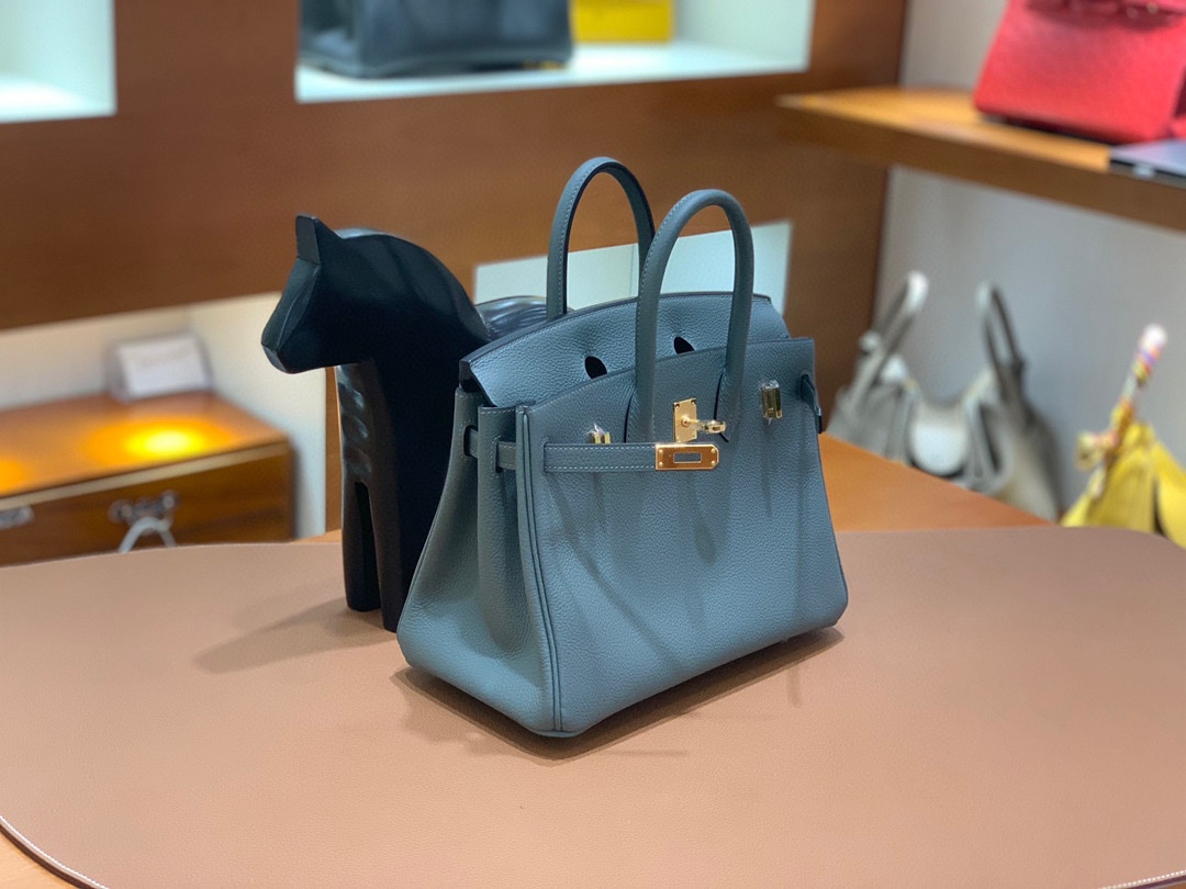 Hermès（爱马仕）Birkin  铂金包 Togo 杏仁绿 金扣 25CM 全手工