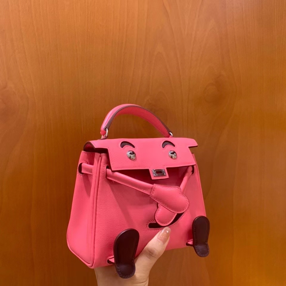 Hermès（爱马仕）Kelly doll swift 唇膏粉 16cm 银扣 现货