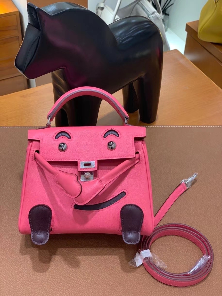 Hermès（爱马仕）Kelly doll swift 唇膏粉 16cm 银扣 现货