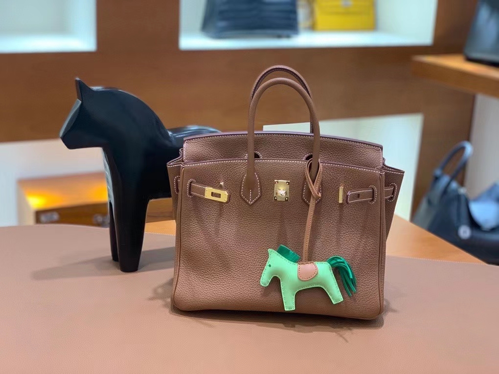 Hermès（爱马仕）Birkin 铂金包 Togo 金棕色 金扣 25cm