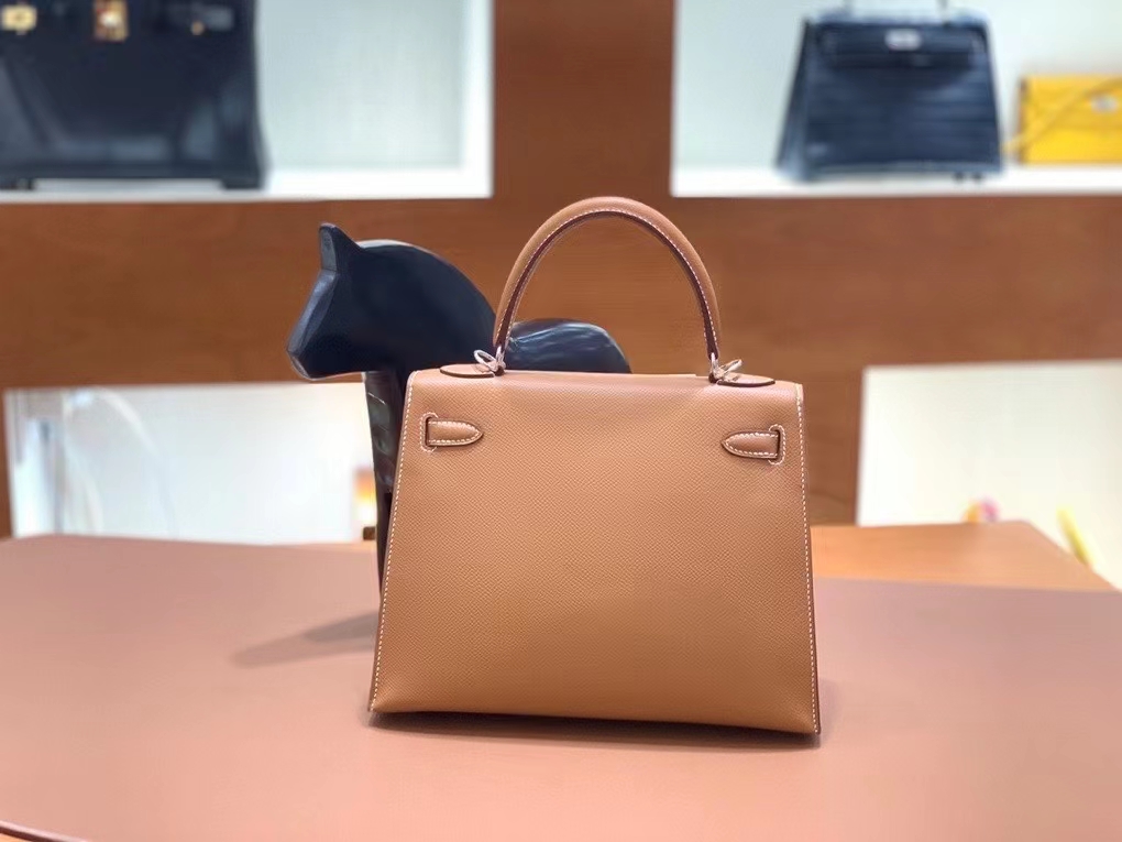 Hermès（爱马仕）Epsom 金棕色 Kelly 25 银扣 现货