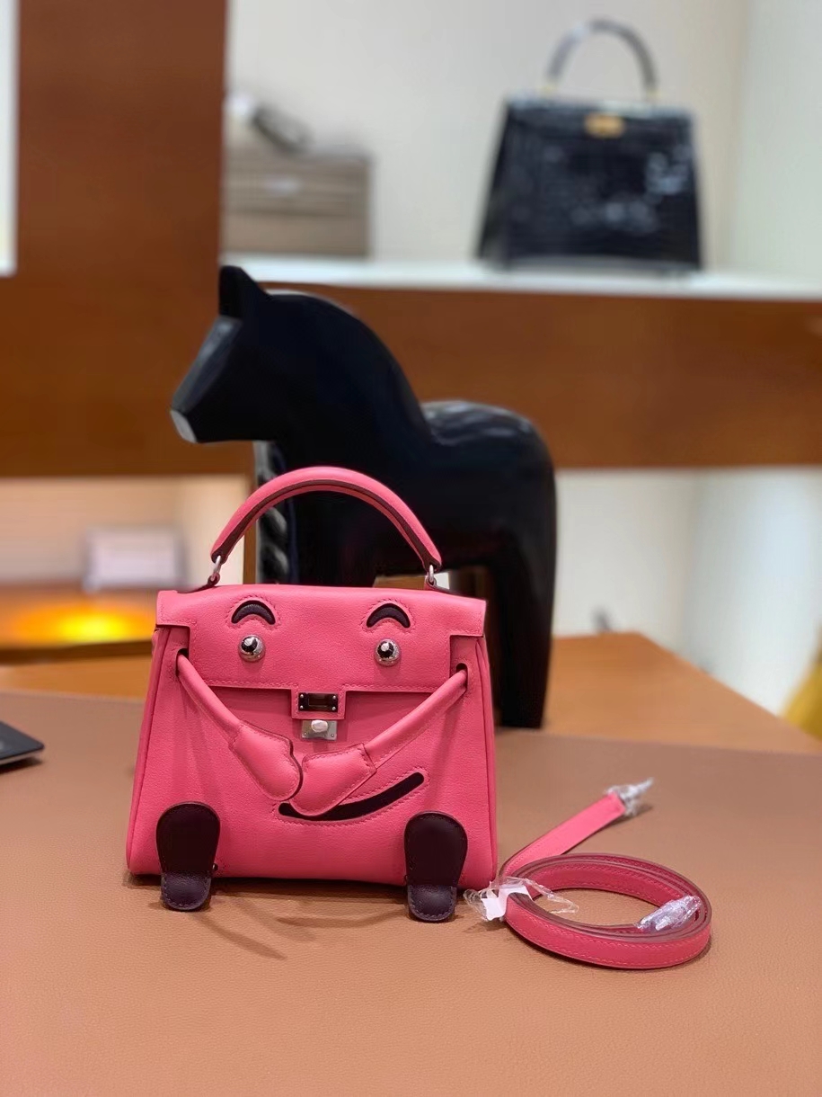 Hermès（爱马仕）Kelly doll swift 唇膏粉 16cm 银扣 现货