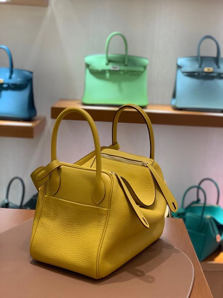 Hermès（爱马仕）TC 9D 琥珀黄 Lindy 30 金扣