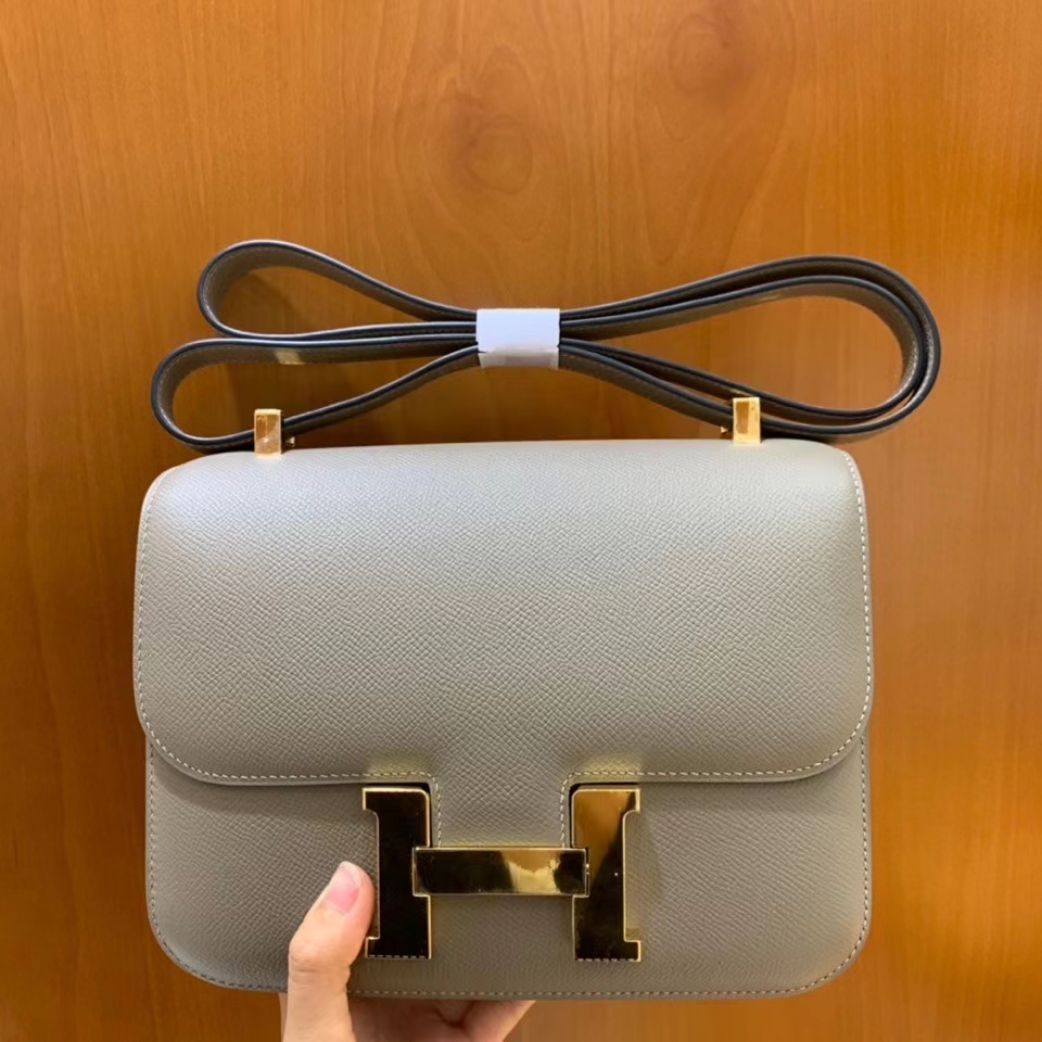 Hermès（爱马仕）Constance 空姐包 epsom 沥青灰 金扣 24cm 现货
