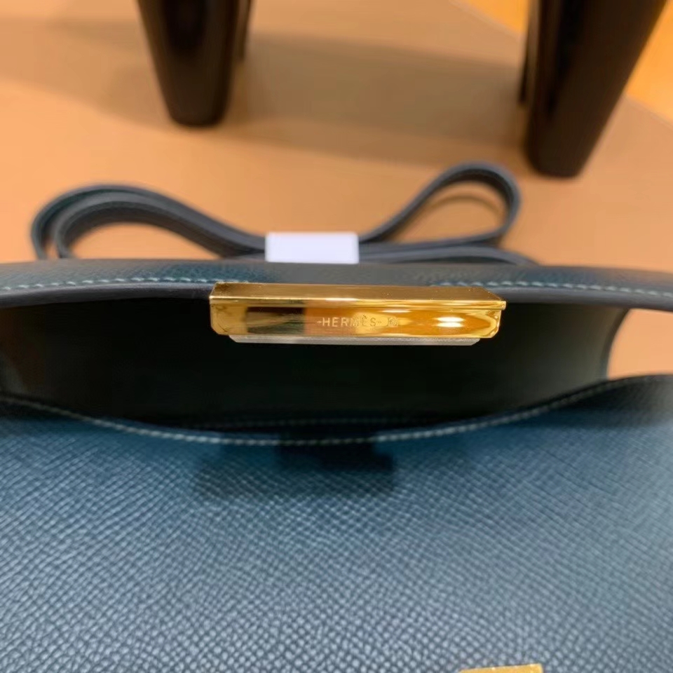 Hermès（爱马仕）Constance 空姐包 epsom 松柏绿 19cm 金扣 现货
