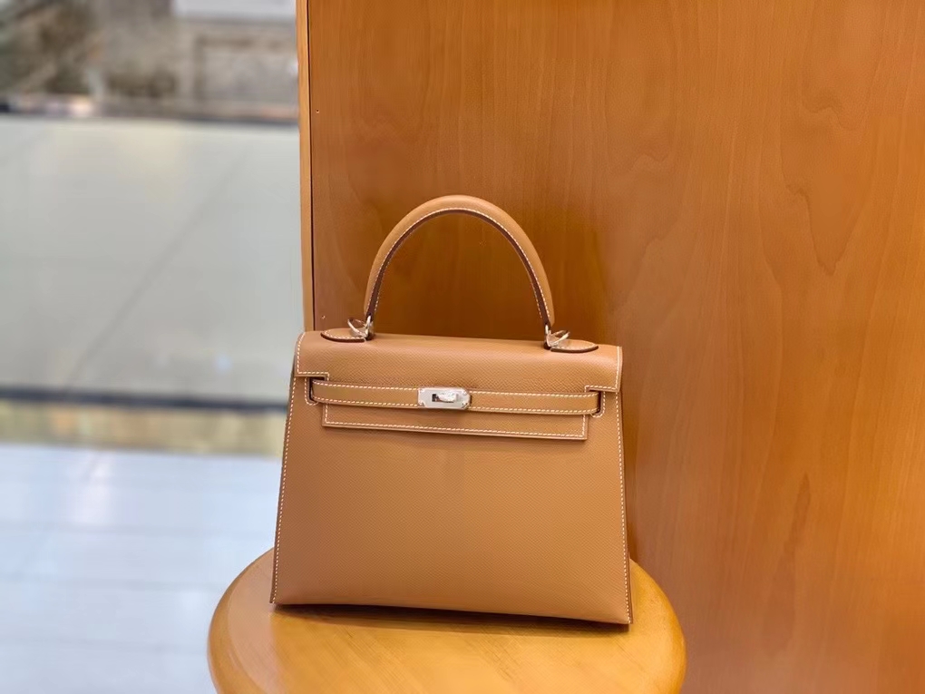 Hermès（爱马仕）Epsom 金棕色 Kelly 25 银扣 现货