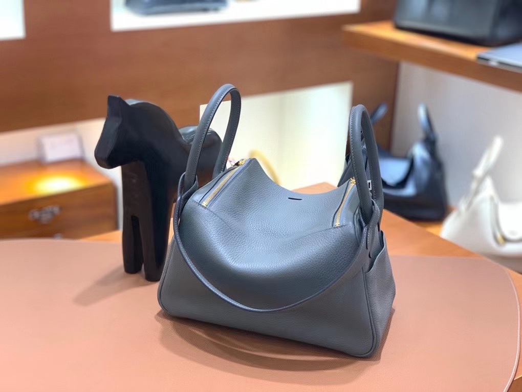 Hermès（爱马仕）TC 杏仁绿 Lindy 26 金扣