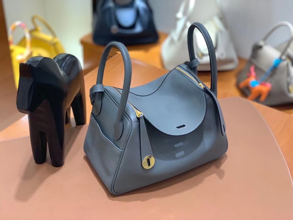 Hermès（爱马仕）TC 杏仁绿 Lindy 26 金扣
