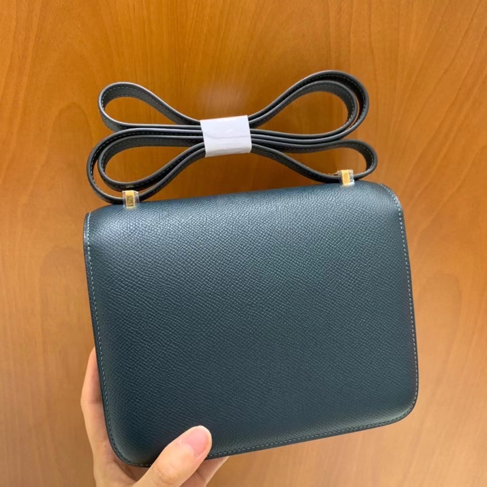 Hermès（爱马仕）Constance 空姐包 epsom 松柏绿 19cm 金扣 现货
