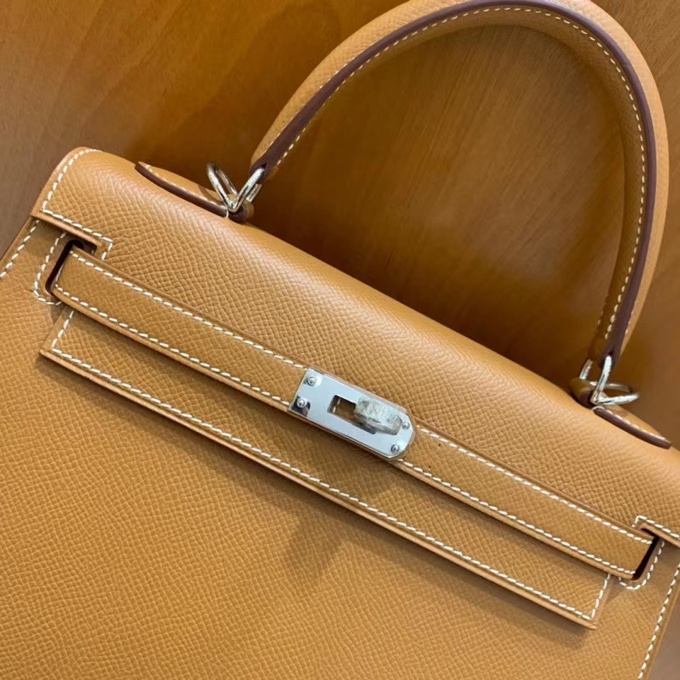 Hermès（爱马仕）Epsom 金棕色 Kelly 25 银扣 现货
