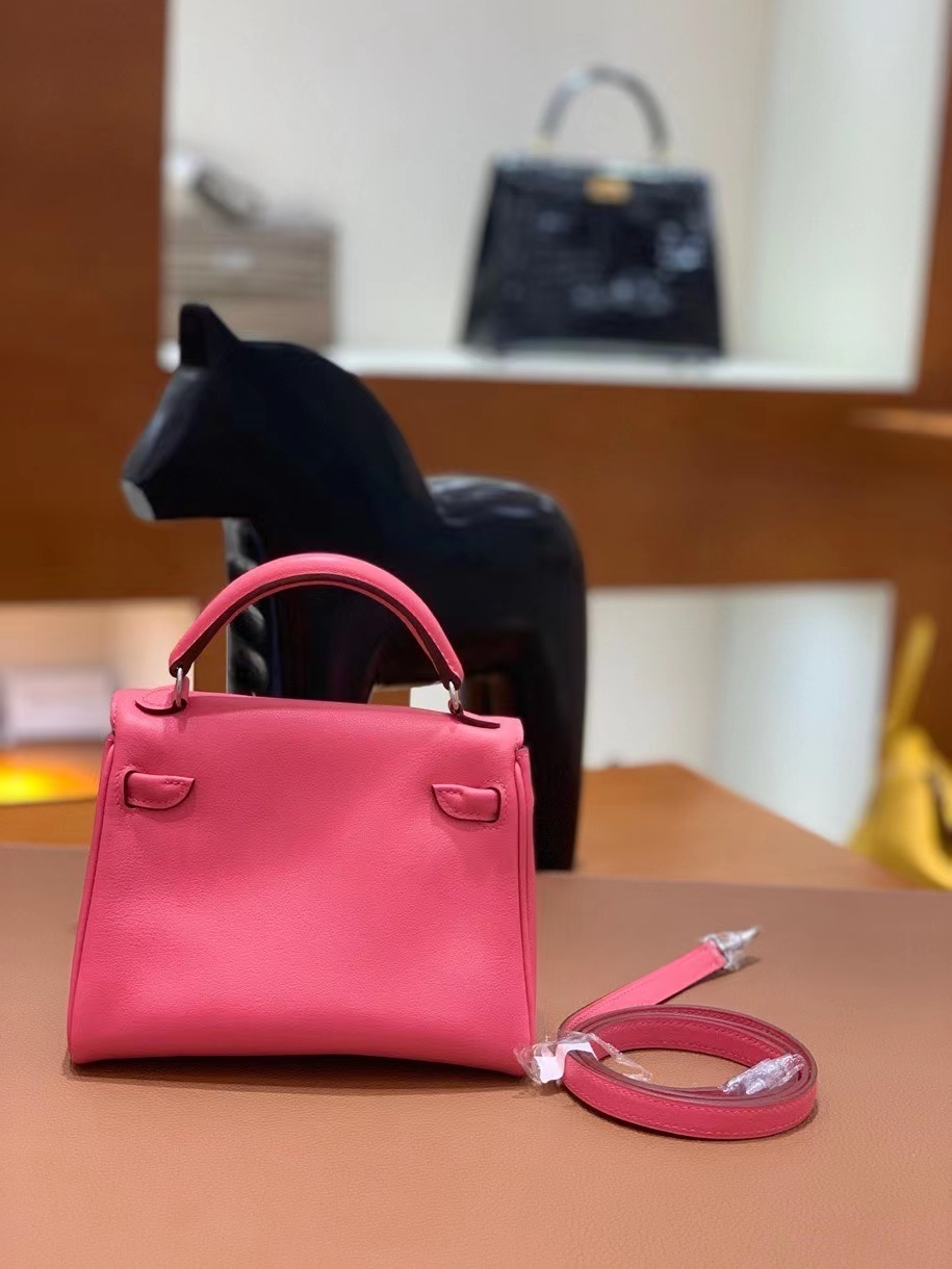 Hermès（爱马仕）Kelly doll swift 唇膏粉 16cm 银扣 现货