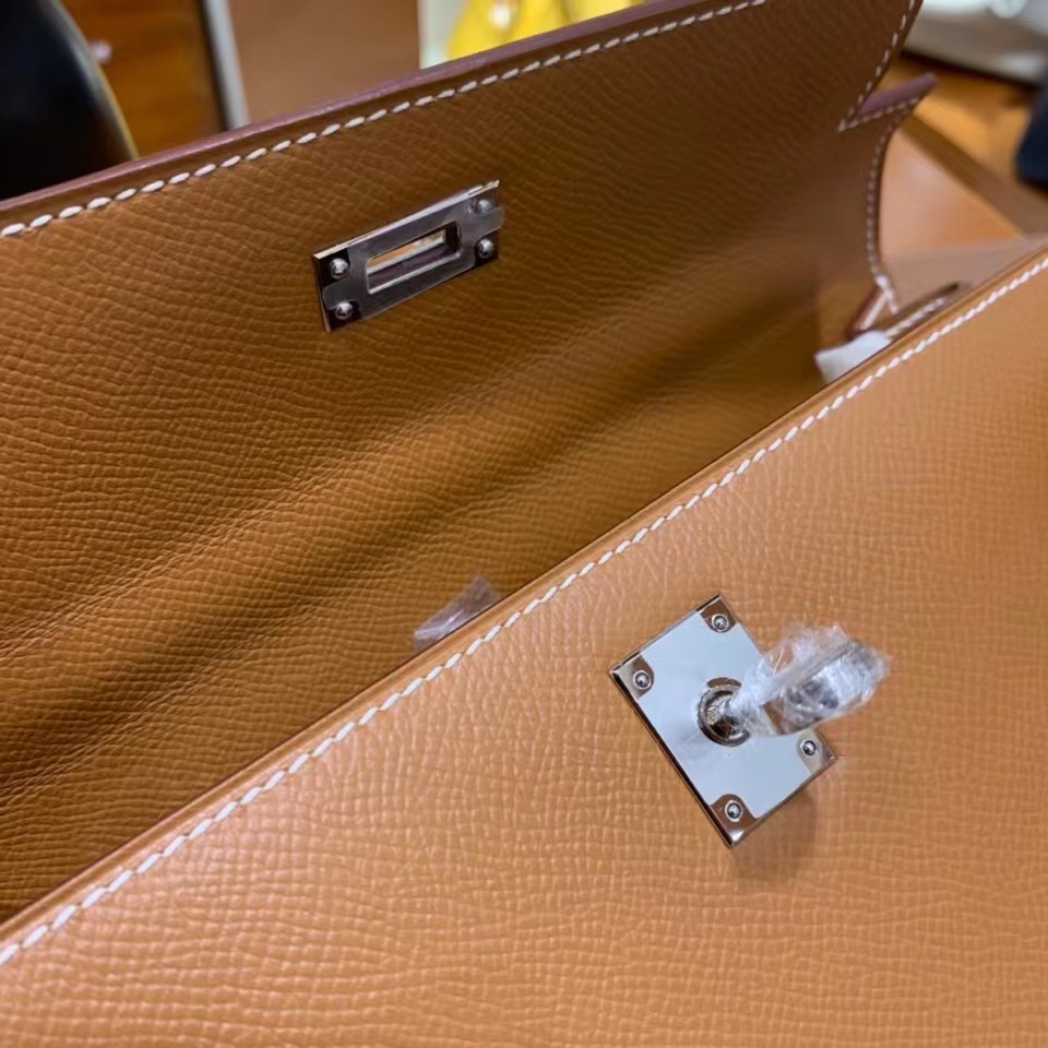 Hermès（爱马仕）Epsom 金棕色 Kelly 25 银扣 现货