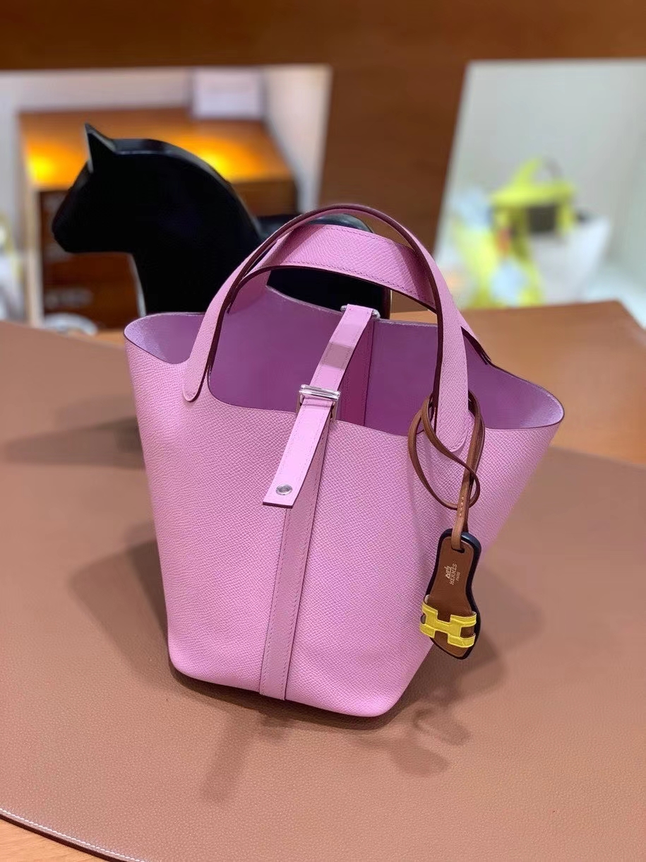 Hermès（爱马仕）Picotin 菜篮子 epsom 锦葵紫 18cm 银扣 现货