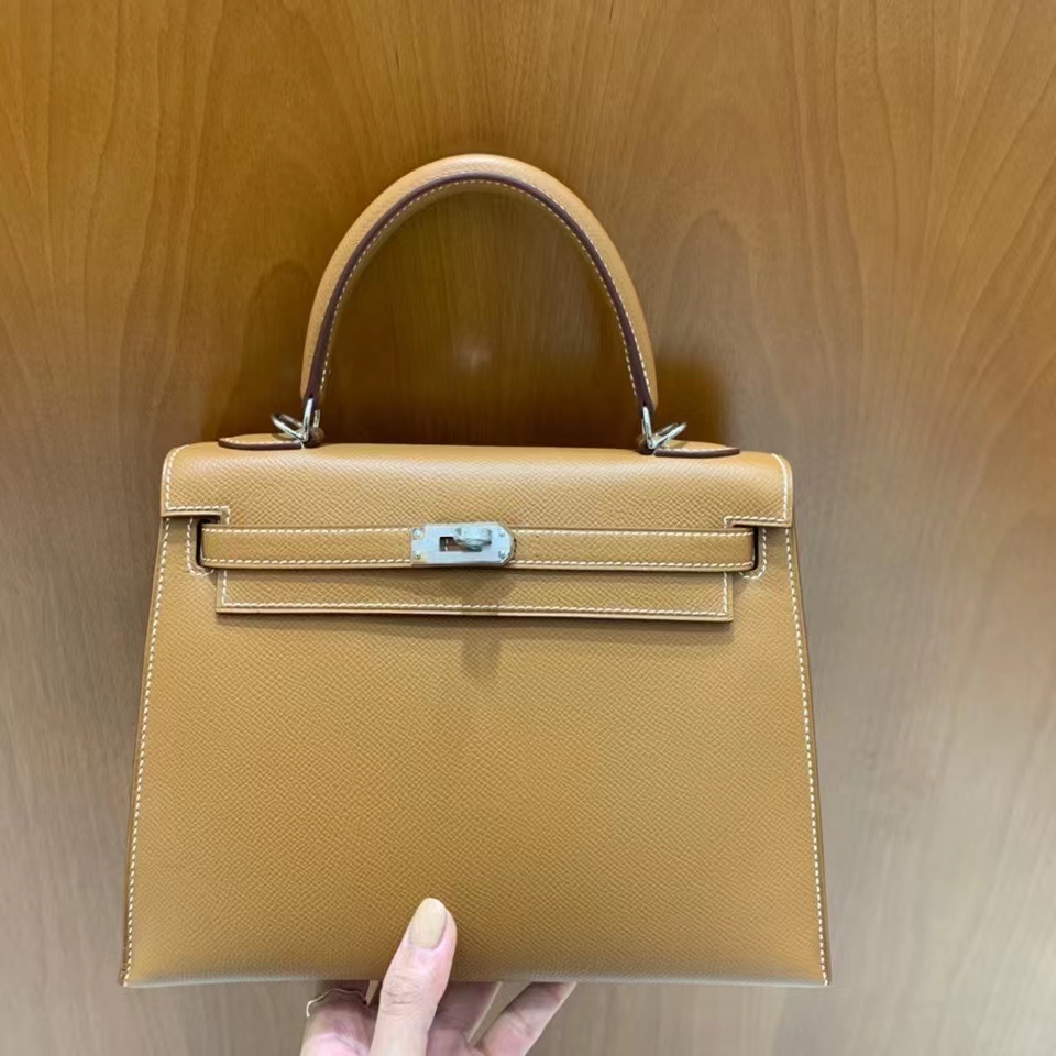 Hermès（爱马仕）Epsom 金棕色 Kelly 25 银扣 现货