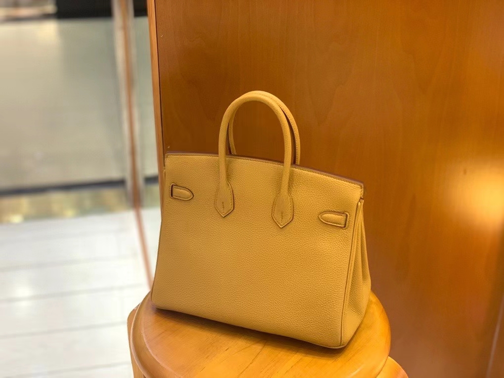 Hermès（爱马仕）Birkin 铂金包 Togo 芝麻色 金扣 25cm
