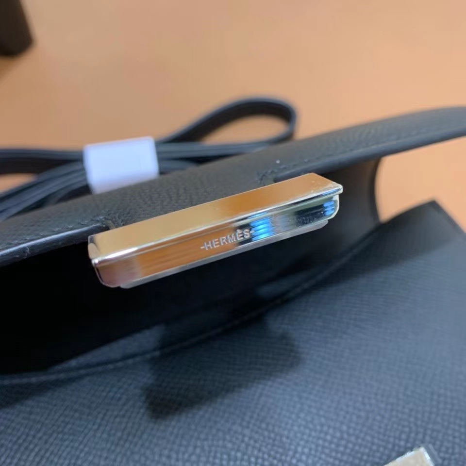 Hermès（爱马仕）Constance 空姐包 epsom 黑色 银扣 19cm 现货