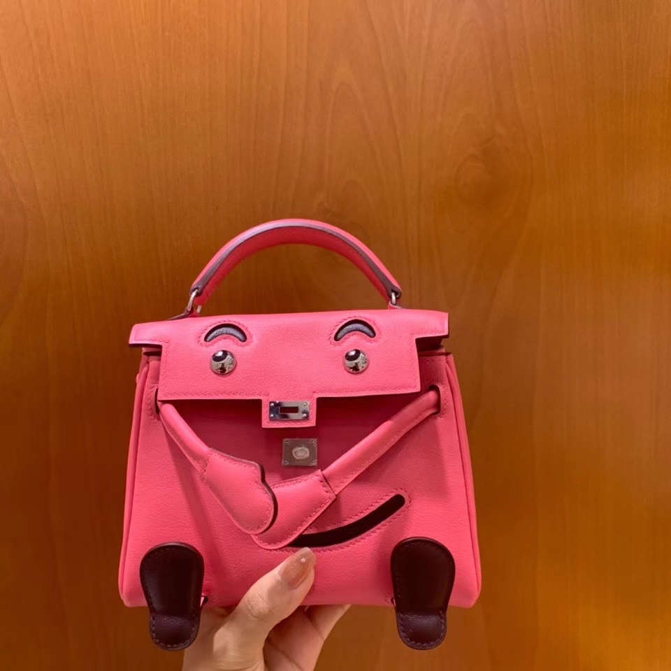 Hermès（爱马仕）Kelly doll swift 唇膏粉 16cm 银扣 现货