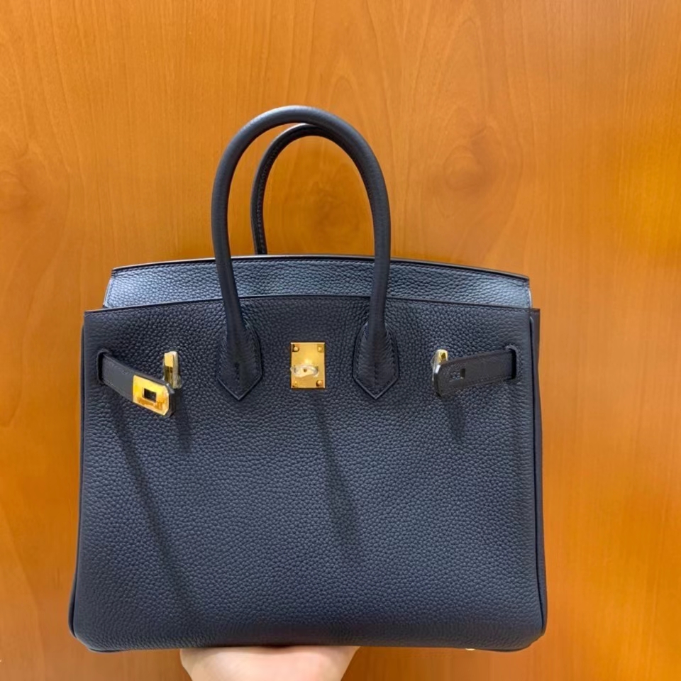 Hermès（爱马仕）Birkin 铂金包 Togo 2Z午夜蓝 金扣 25cm