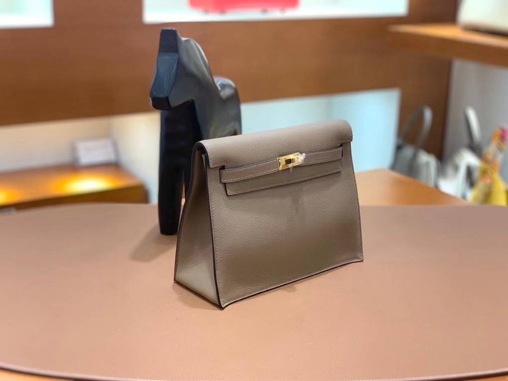 Hermès（爱马仕）Kelly danse evercolor 威玛犬米色 22cm 金扣 现货