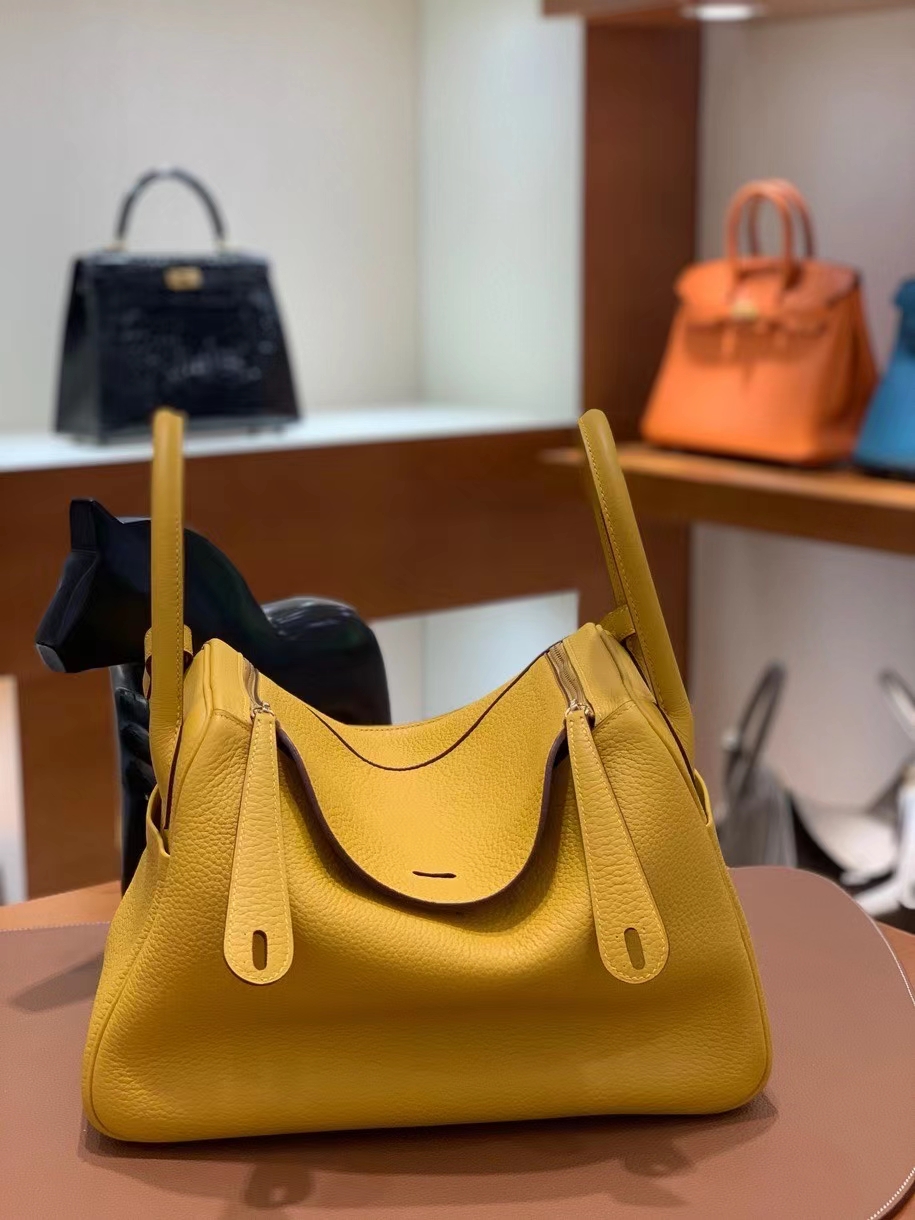Hermès（爱马仕）TC 9D 琥珀黄 Lindy 30 金扣