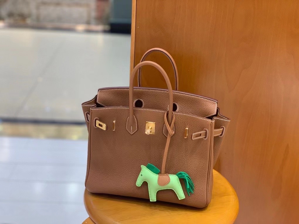 Hermès（爱马仕）Birkin 铂金包 Togo 金棕色 金扣 25cm