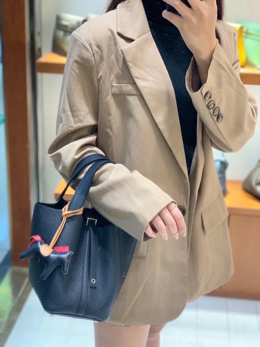 Hermès（爱马仕）Picotin 菜篮子 TC皮 黑色 18cm 银扣