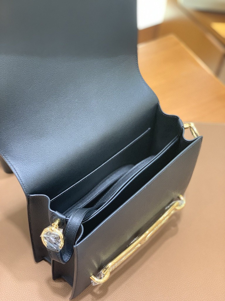 Hermès（爱马仕）Roulis 猪鼻子 evercolor 黑色 23cm 金扣 现货