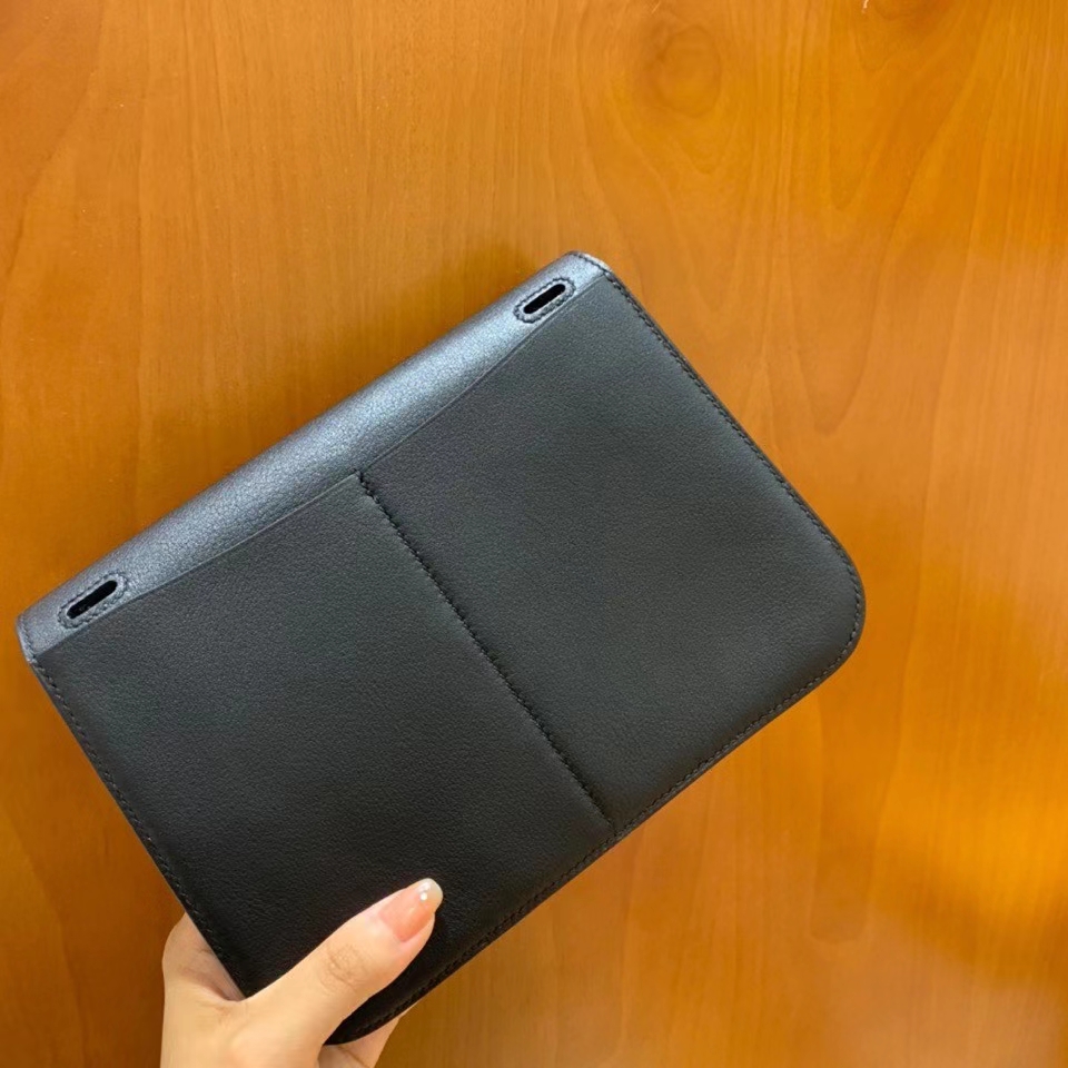 Hermès（爱马仕）Swift 黑色 Halzan 22cm 银扣 现货