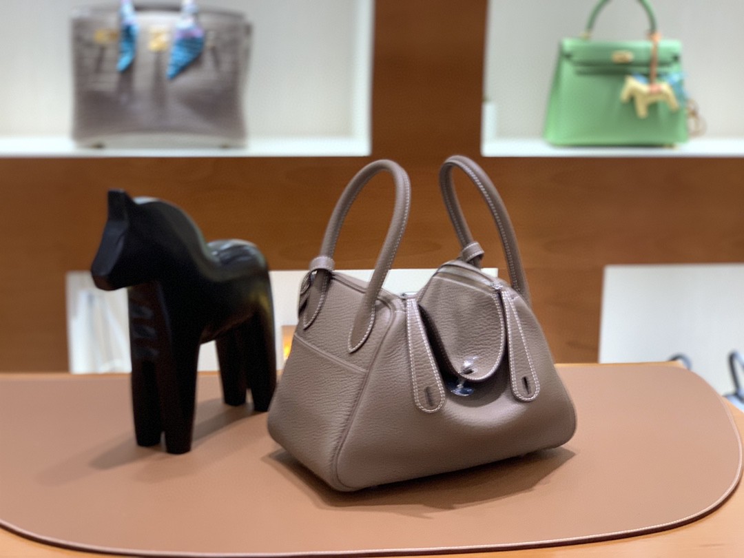 Hermès（爱马仕）Lindy 琳迪包 TC 大象灰 银扣 26cm 现货