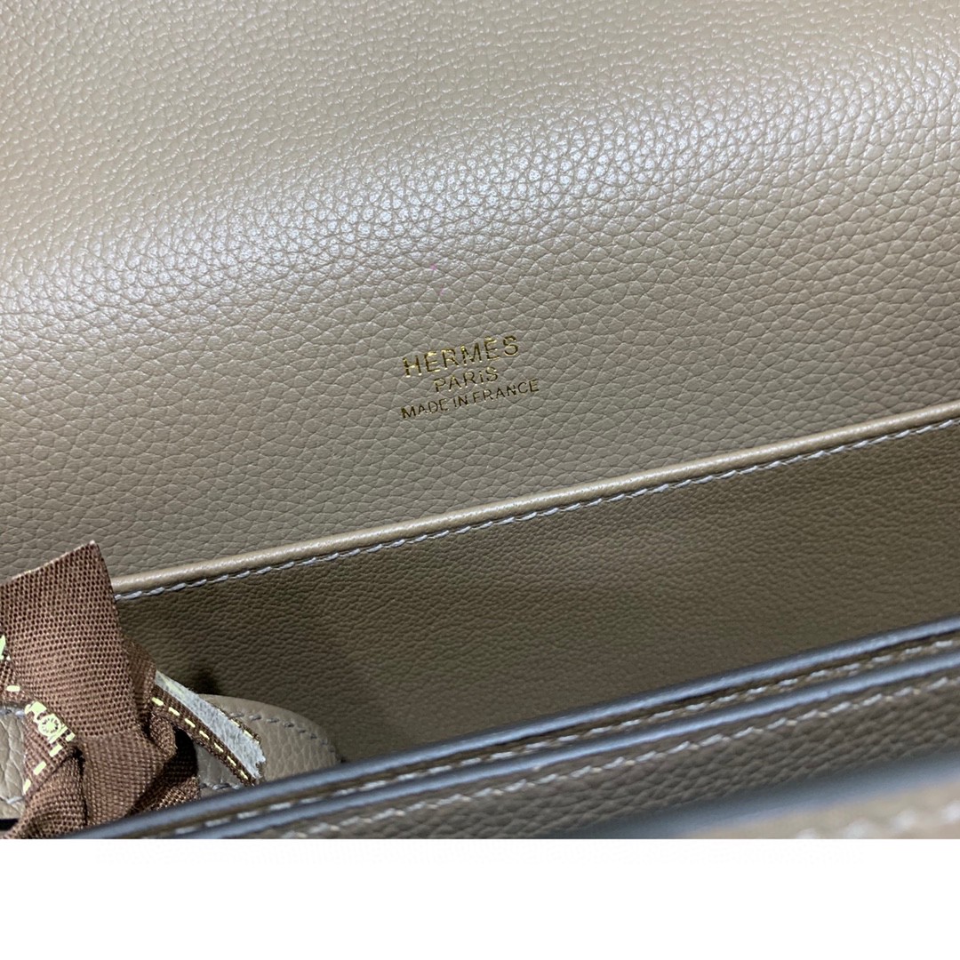 Hermès（爱马仕）Roulis 猪鼻子 evercolor 沥青灰 23cm 金扣 现货