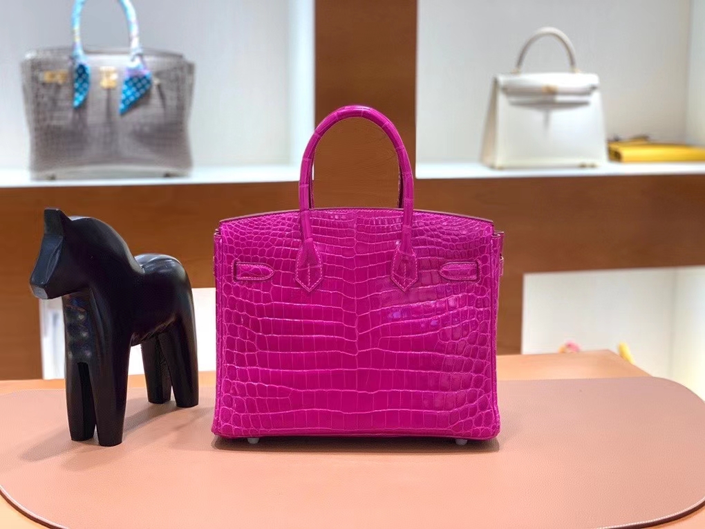 Hermès（爱马仕）Birkin 铂金包 亮面尼罗鳄 天方夜谭紫 银扣 30cm